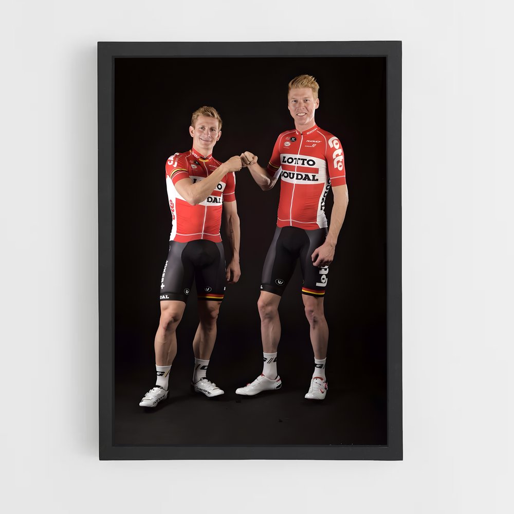 Poster Duo Rouge – affiche Cyclisme (vue 2)